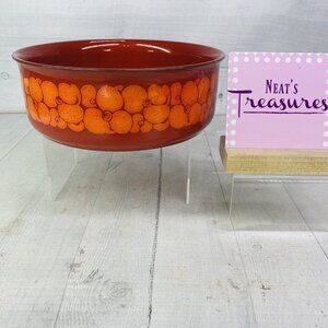 Hutschenreuther Germany HUT1213 Red Orange Floral Ceramic Round 8" Serving Bowl